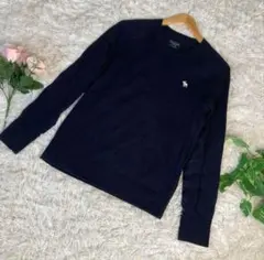 Abercrombie アバクロ　ネイビー　ニット　セーター　長袖　xs クルー