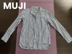 無印良品　良品計画　シャツ　Ｌサイズ　ギンガムチェック　MUJIのサムネイル