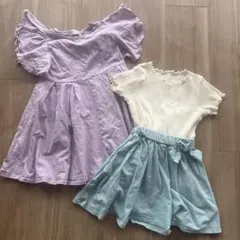 evercloset 半袖ワンピース2点セット 110cmのサムネイル