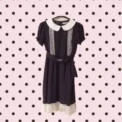 Ank Rouge アンクルージュ ワンピース 半袖 ブラックのサムネイル