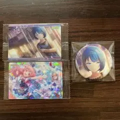プロセカ 桐谷遥 桃井愛梨 ウエハースカード 缶バッジ 3点セット