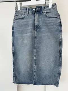 H&M デニム タイトスカート カットオフ40 未使用のサムネイル
