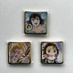 鬼滅の刃　ダイニング　遊郭編　スクエア缶バッジ　竈門炭治郎　我妻善逸　嘴平伊之助