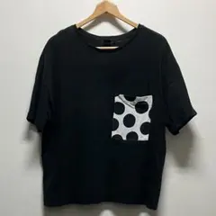 ユニクロ マリメッコ コラボ Tシャツ ドット柄ポケット ブラック XLサイズのサムネイル