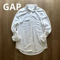 【美品】GAP ギャップ リネンブレンド イージーシャツ 白 XS（Mくらい）のサムネイル