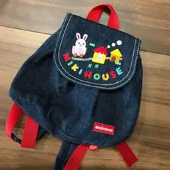 新品 ミキハウス リュックサック 日本製 デニム