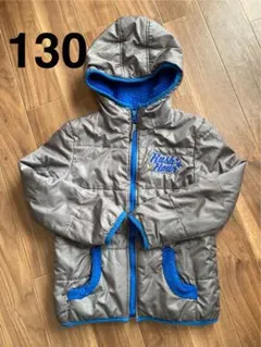 Rush Hour フード付きジャケット 130 男の子ジャンパー グレー 青