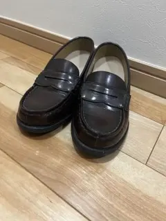 haruta ダークブラウン 合皮 ローファー 23.5