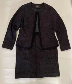 Demi-Luxe セットアップ ジャケットとスカート ネイビー系