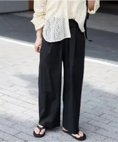 JOURNAL STANDARD　ウォッシャブルコットンリネンVISワイドパンツ