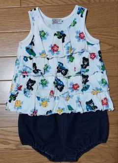 ダブルビー　Tシャツ　タンクトップ　フリル　バーバリー　ブルマ　セット　80