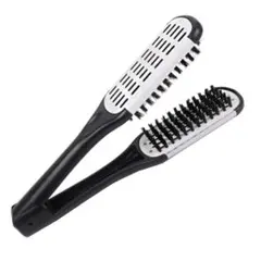 ANAMO ツインブラシ ストレートブラシ 髪ブラシ (ブラック)