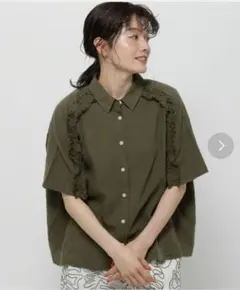 nikoand... ニコアンド 半袖シャツ オリーブ色 Lサイズのサムネイル