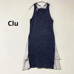 LA発 Clu クルー 異素材 フリル ワンピース チュニック 米国製 Sのサムネイル