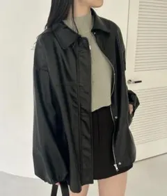 本日限定値下げ【mystic】フェイクレザージャケット ブラック サイズ1