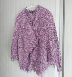 MACPHEEトゥモローランド ミックスカラーコットンニットフリンジカーディガン