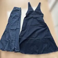 gu デニム　ジャンスカM スカートL