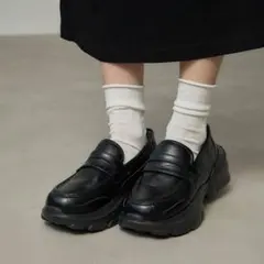 mysa closet 田中里奈 プロデュース 厚底ローファー ブラック Lのサムネイル