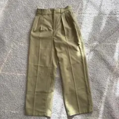 LOWRYSFARM カーキ スラックス ゴム入り