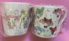 セーラームーン マイメロディ　マグカップ　2個　セブンイレブン　サンリオ　平成