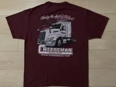 トラック　バックプリント　tシャツ　古着　半袖