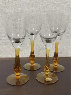ボヘミアクリスタル ワイングラス 4脚セット