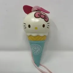 ハローキティ アイスクリーム型ファン　美品　動作確認済み
