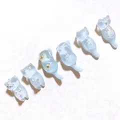 まるで雪の結晶☆じゃれ猫ぐで猫はこ猫