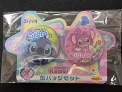 スティッチ、エンジェル 缶バッジ
