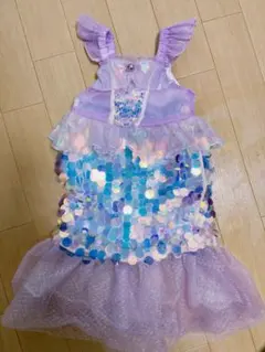 紫色スパンコールマーメイドドレス コスチューム