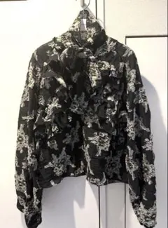 芽風 センソユニコ アート ジャガード ニット コットンカットソー