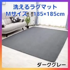お買い得❗洗える ラグマット　ホットカーペット対応　Mサイズ　ダークグレー❗