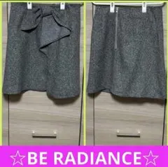 リボン付き グレー ミニスカート BE RADIANCE Sサイズのサムネイル