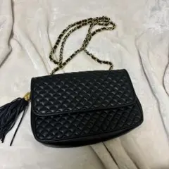 【SALE】ブラックキルティングショルダーバッグ