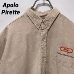 T-304 Apolo Pirette ワークシャツ 半袖 企業刺繍M ベージュ