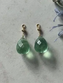 超大粒！　14KGF グリーンフローライトのチャーム