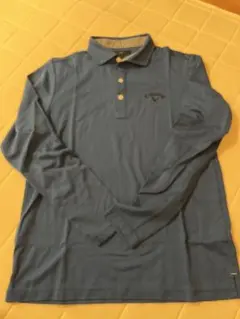 Callaway ブルー　長袖ポロシャツ メンズ　L