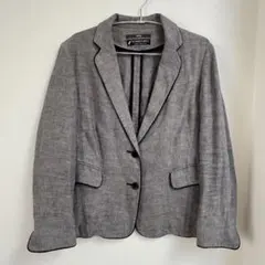イエナ　IENA リネン　ジャケット　ショート丈　グレー