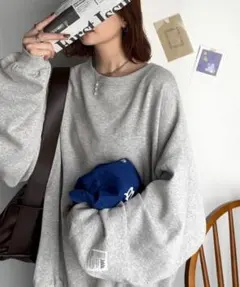 Java 裏起毛ワイドネックスーパービッグスウェット