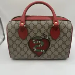 GUCCI GGスプリーム キャンバス スネークハート2WAYバッグ