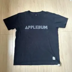 早いもの勝ち！APPLEBUM ロゴプリントTシャツ ブラックプリント剥がれあり