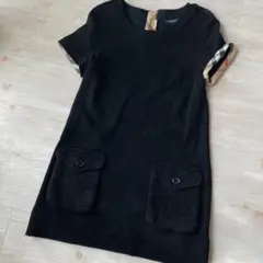 【美品】BURBERRY LONDON ノバチェック　半袖ワンピース ニット