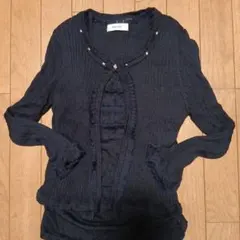 PINORE ビジュー付きリブニットのアンサンブルのサムネイル