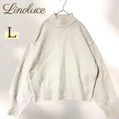 Linluce 長袖ニット セーター L 白 ゆったり 体型カバー
