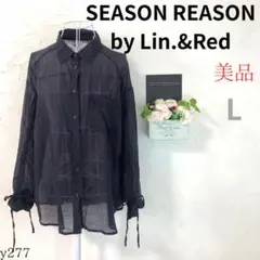 【シーズンリーズンバイリンアンドレッド】レディース シャツ ゆったり 黒 L