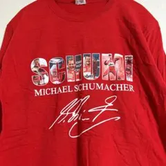 激レア✨【M】ミハエル・シューマッハ F1 ロンT フルーツオブザルーム 赤のサムネイル