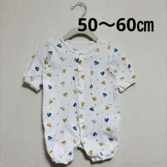 車と星柄 半袖ロンパース50〜60㎝　バースデー