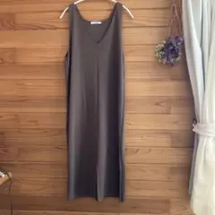 Khalifa ノースリーブニットワンピース ブラウン