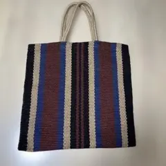MAYSON'S ストライプ編み込みトートバッグ