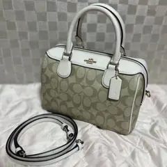 COACH シグネチャー ローアン サッチェル 2way ショルダーバッグ 美品